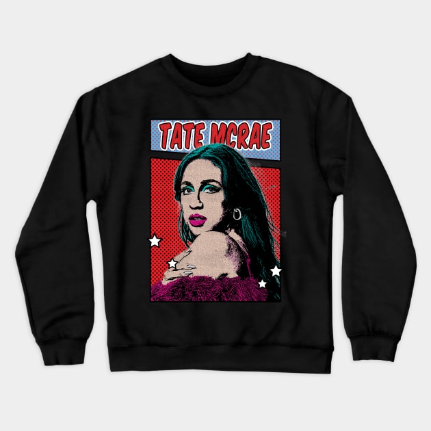 Tate McRae Pop Art Comic Style Crewneck Sweatshirt by Flasher